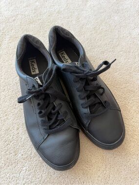 Keds Black Low-Top Leather Sneakers